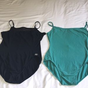 ABT Capezio Black Camisole Leotard and Jade Camisole Leotard